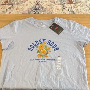 Levi's Light Blue Tee with Floral Design